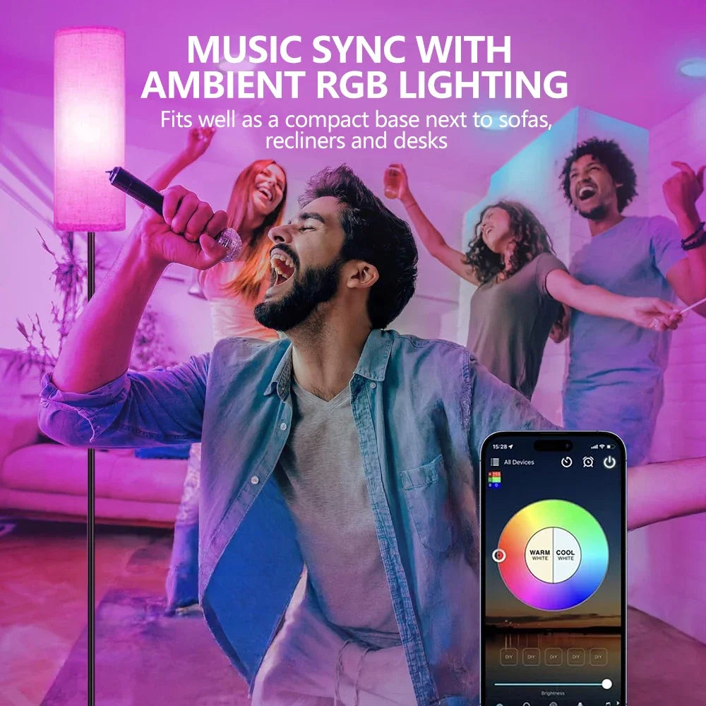 NEWSTYLE RGBW Ambient Floor Lamp Music-synced Rhythmic Lighting Zpaxo