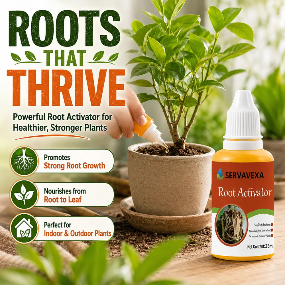 SERLAVEXA Plant Root Stimulator Liquid Nutrient Growth Enhancer for Cuttings Propagation Flower Transplanting Bonsai Care 36ml Zpaxo 1PC
