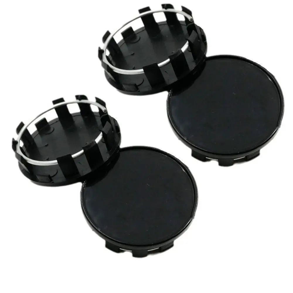 4Pcs Universal Wheel Center Caps Dust-proof Outer 54MM Rim Hub Caps Inner 50MM ABS Wheel Badge Covers Auto Accessories Zpaxo Black