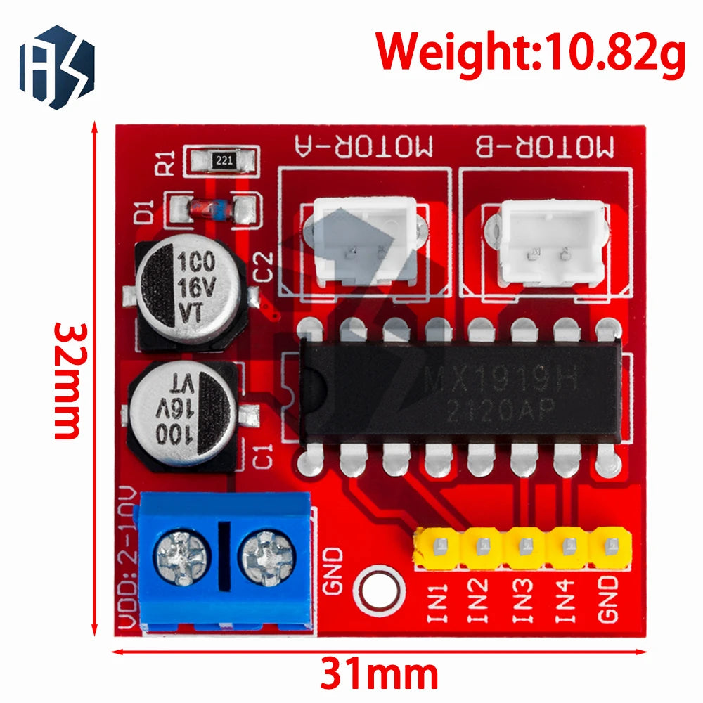 MX1919 2 5A Dual H-bridge DC Motor Driver Module Low Power Zpaxo