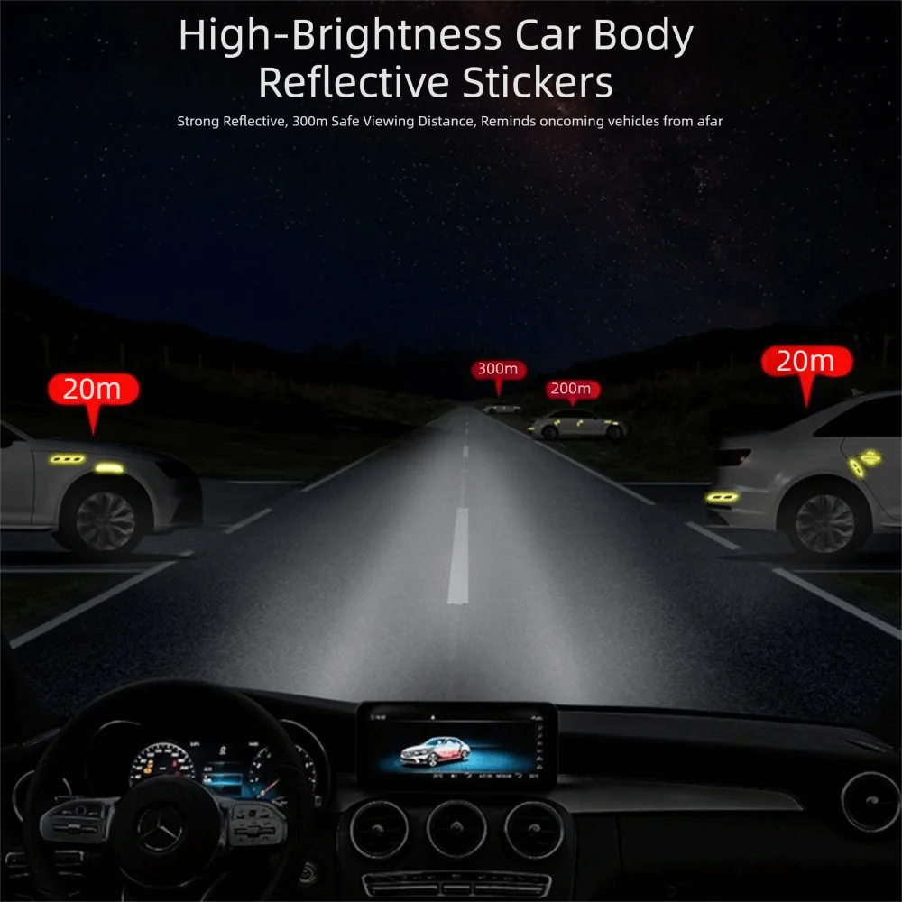 Carbon Fiber Car Handle Protector Self-adhesive Reflective Door Guard Zpaxo