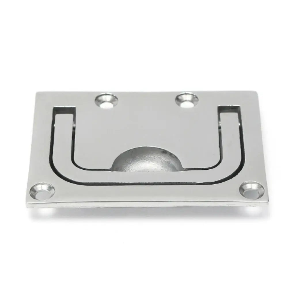 316 Stainless Steel Stainless Steel Pull Ring Mirror Finish 76x56mm Size Marine Hardware Square Shape Flush Fittings Zpaxo