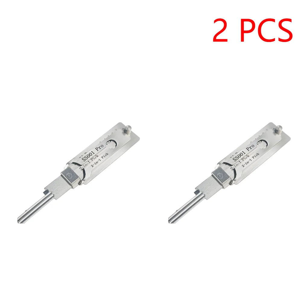 1- Stainless Steel Key Decoder SS001 O-ring Pickup Hook Tool Hand Zpaxo 2PCS