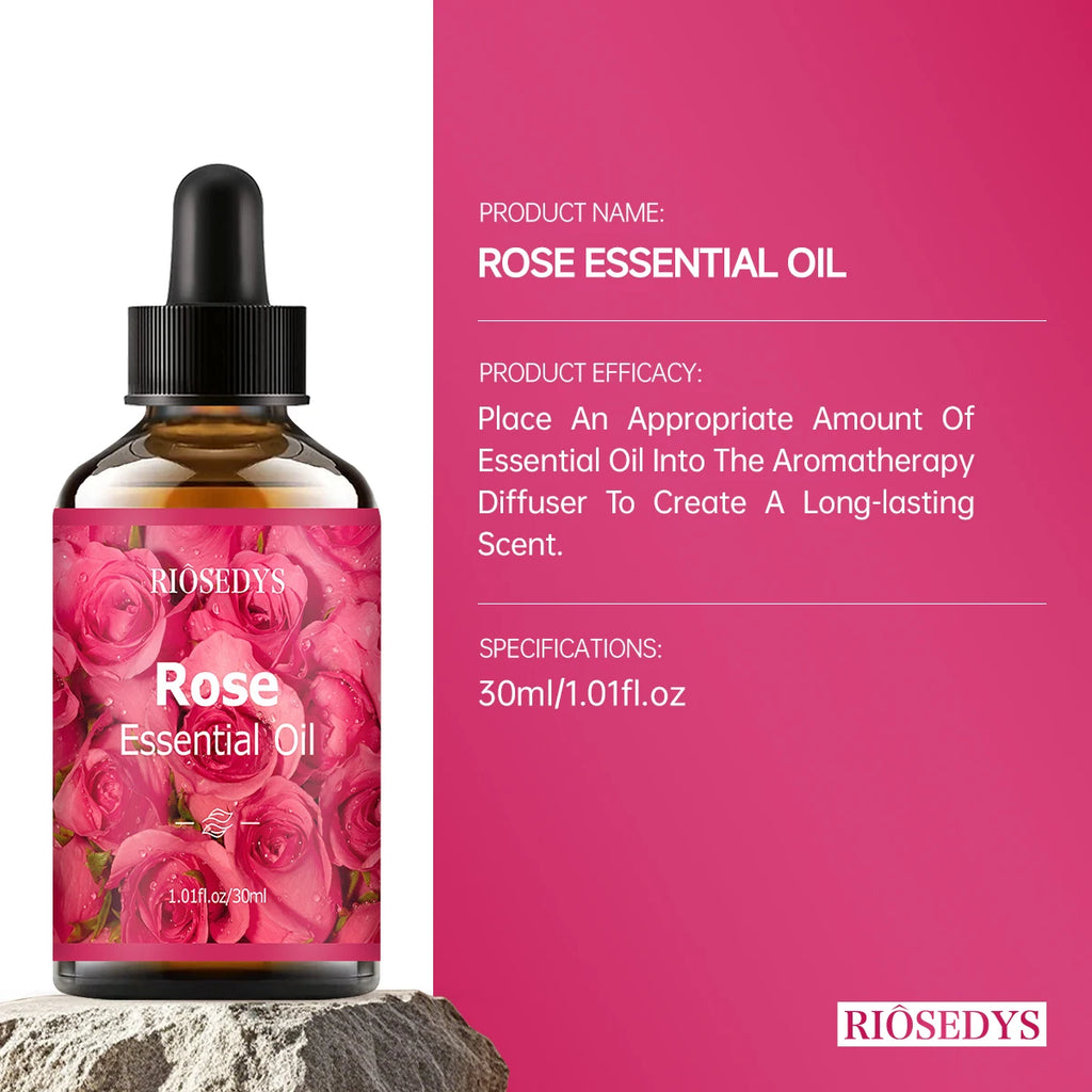 Rose Essential Oil Natural Fragrance Suitable Body Massage Treatments Zpaxo