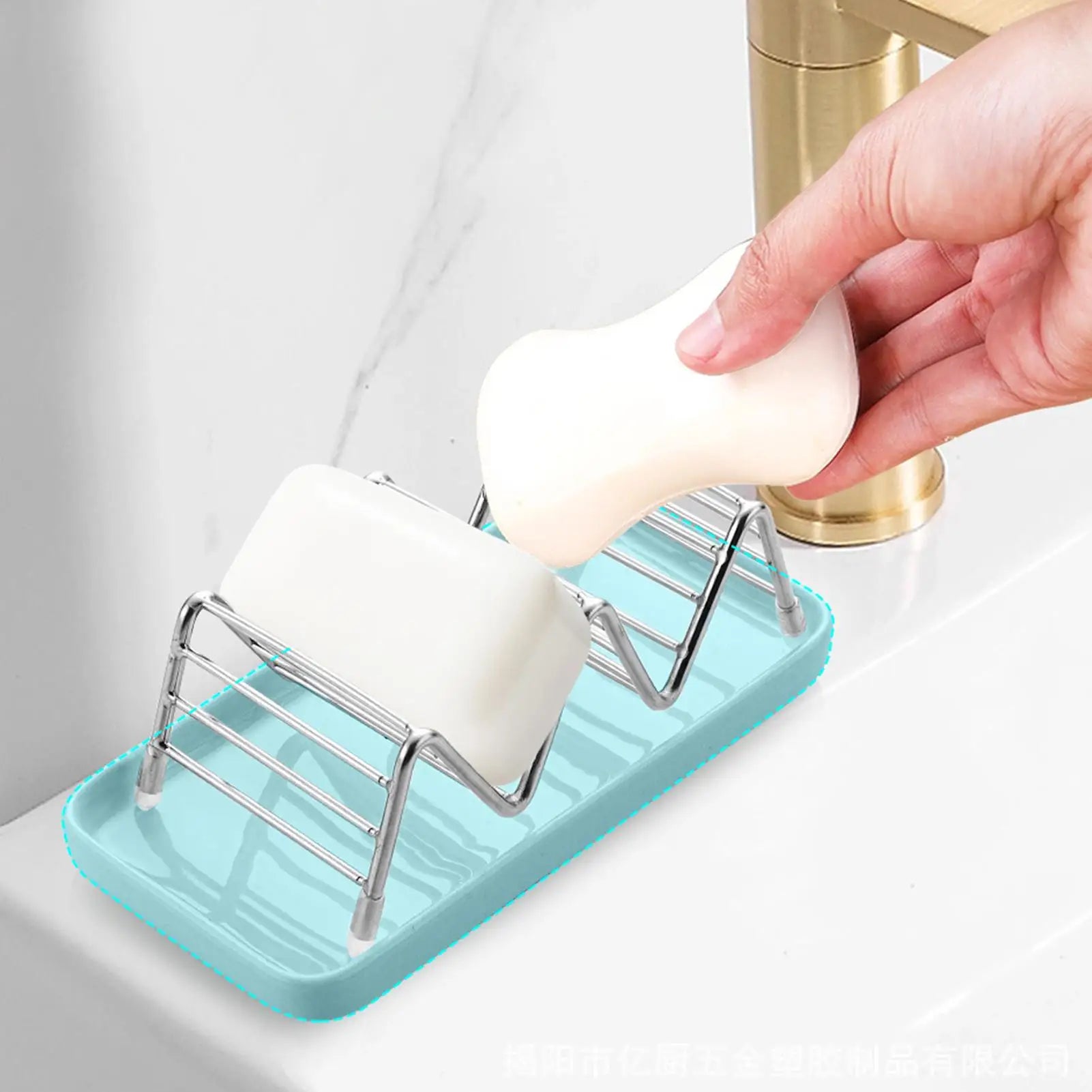 Draining Soap Dish Stainless Steel Self Tray Shampoo Bar Holder