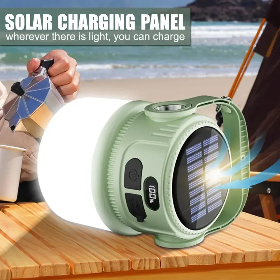 POCKETMAN Solar LED Camping Lantern – Waterproof Rechargeable