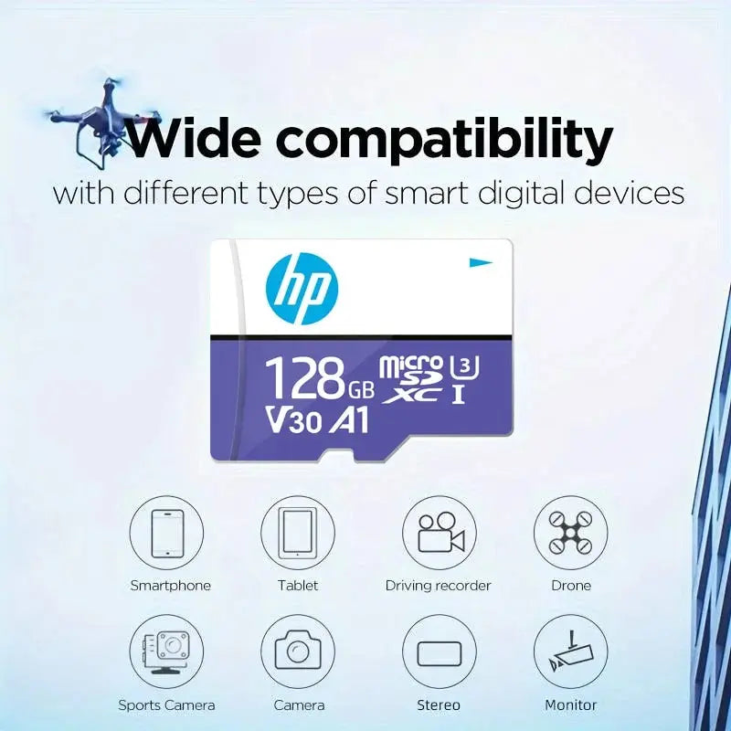 HP Micro SD Card Memory Card Class 10 32GB 64GB 128GB 256GB U3 4K High Speed Cartao De Memoria Flash Memory TF Mecard C10 Zpaxo