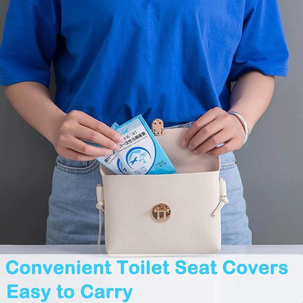 100-Pack Disposable Toilet Seat Covers – Travel & Potty Training