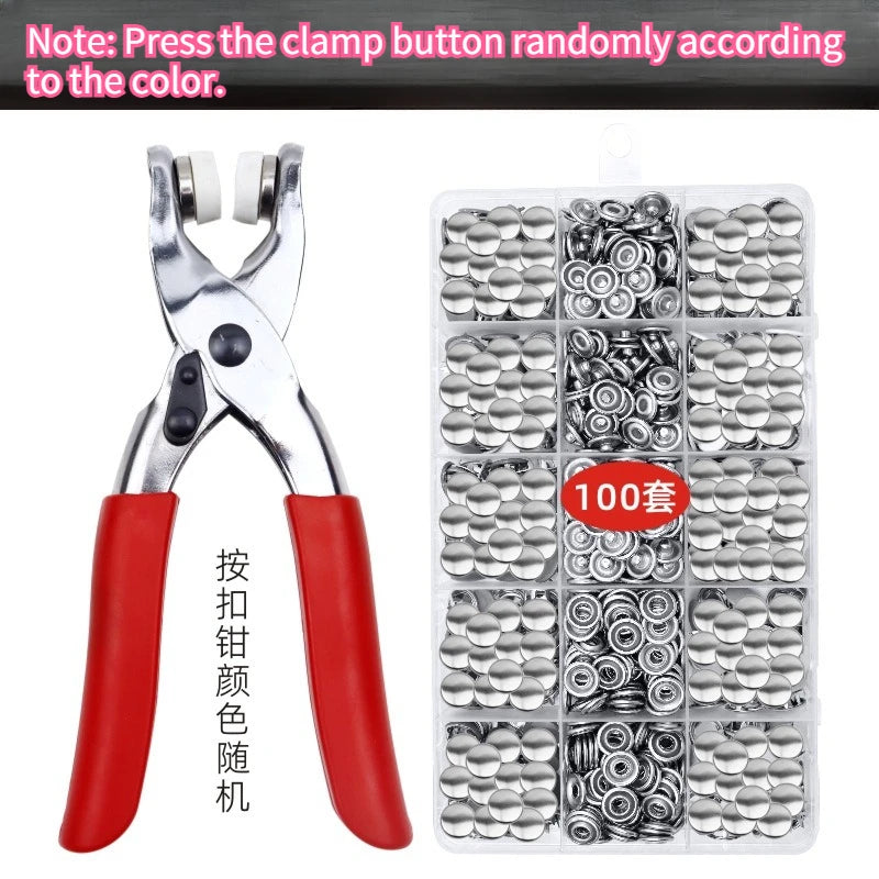 Metal Snap Fastener Manual Crimping Pliers Stainless Steel Buttons