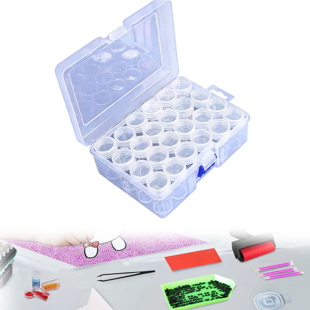 Diamond Art Storage Container Lid Stickers Painting Box DIY Craft