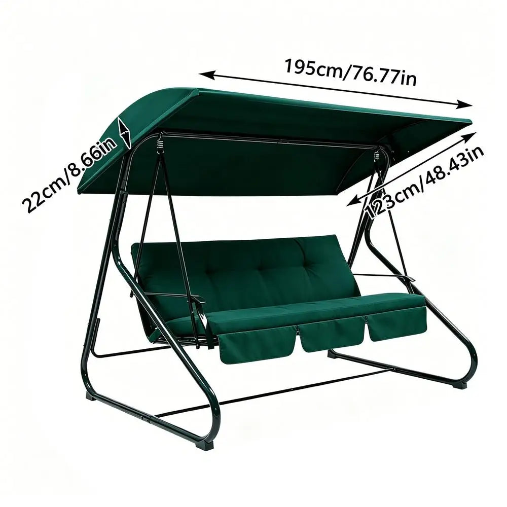 Swing Canopy Replacement Cover Waterproof UV-Resistant Hammock Shade Outdoor Patio Swing Canopy Replacement Top Cover for Porch Zpaxo China Mainland Green