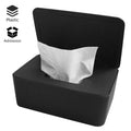 Hot Dustproof Wet Tissue Box with Lid Baby Nappy Wet Tissue Storage Holder Dispenser for Home Car Office Paper Tissue Organizer Zpaxo Black
