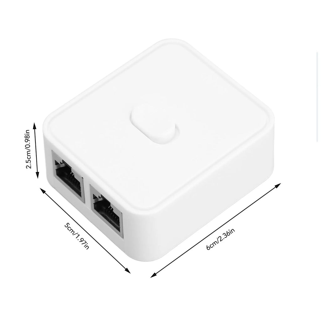 Gigabit Network Switch 2 Port 10 100 1000Mbps 1 Out Poe Extender RJ45