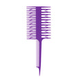 3 in1 Professional Hair Comb Hair Dyeing Highlight Brush Fish Wide Tooth Zone Comb Barber Hairdressing Salon Hair Styling Tool Zpaxo Purple