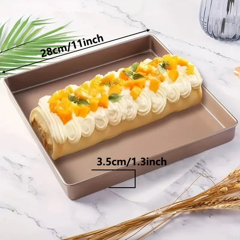 11-Inch 28x28 Square Deepened Cake Roll Baking Tray Mold Household