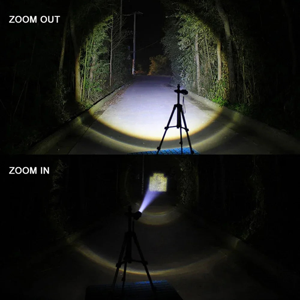 ESMARTER Mini LED Flashlight – USB Rechargeable Zoomable Torch