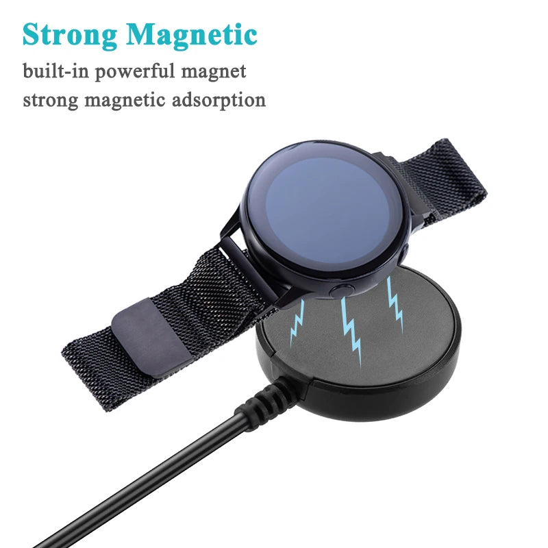 USB Charger Cable For Samsung Galaxy Watch 3 4 Classic 46mm Universal Bracket Smartwatch Charging Stand For Active 1 2 SM-R820 Zpaxo
