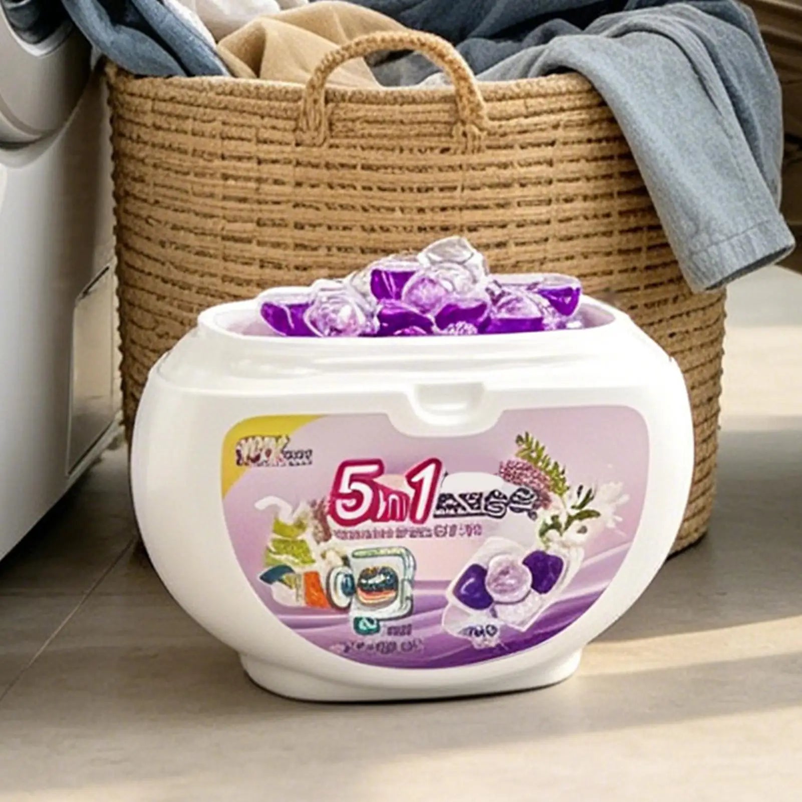 Laundry Pods 5In1 Stain Remover 80 Pacs Detergent Softener Fresh