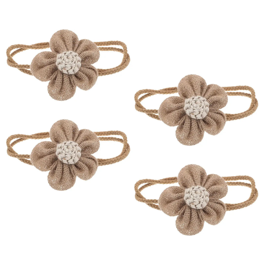 Window Curtain Tiebacks Adjustable Burlap Rope Rustic Floral Drapery