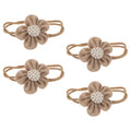 Window Curtain Tiebacks Adjustable Burlap Rope Rustic Floral Drapery