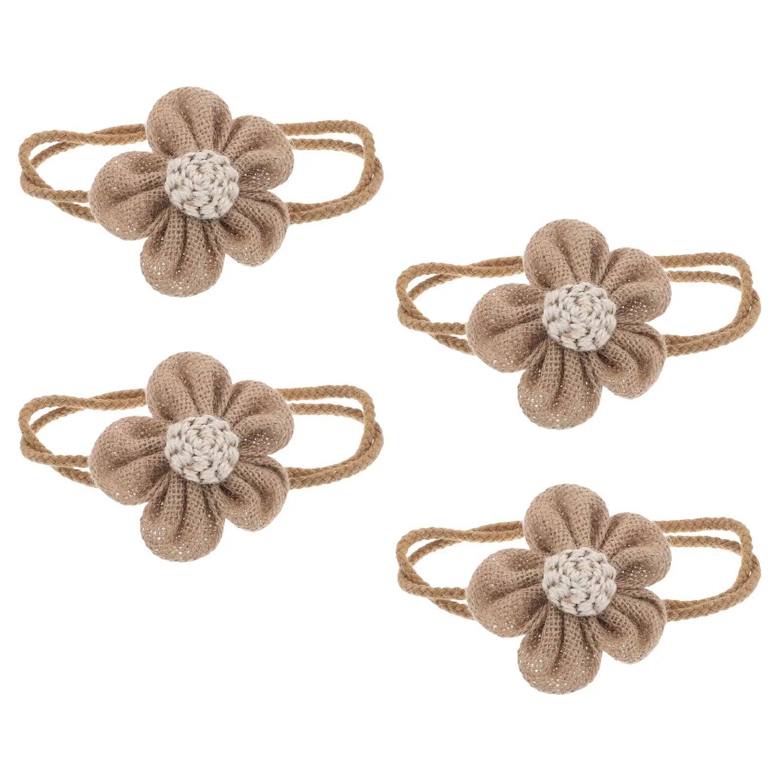 Window Curtain Tiebacks Adjustable Burlap Rope Rustic Floral Drapery