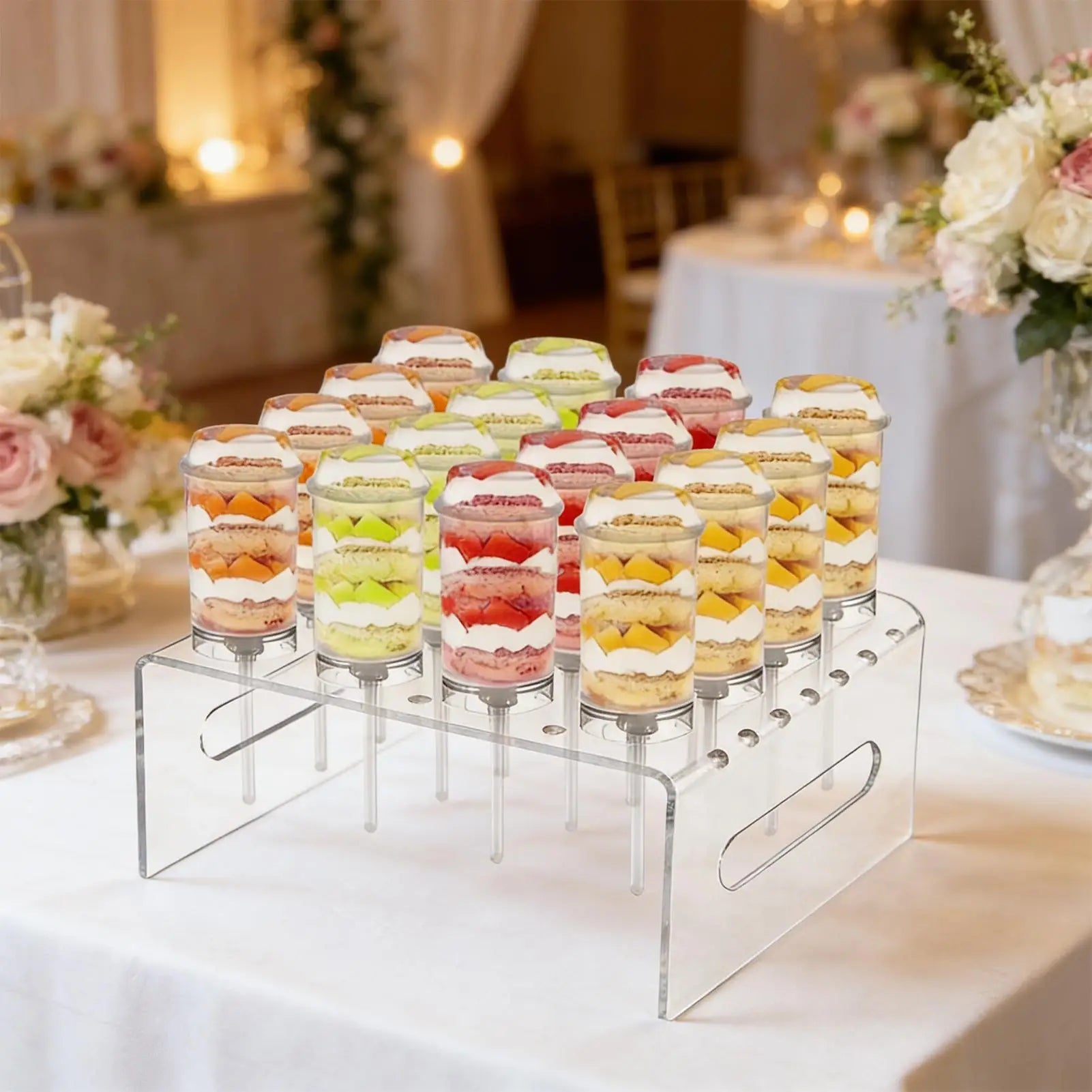 Cake Push Pop Containers Dessert Tubes Push Up Pop Containers with Stand & Lid for Home Dining Room Wedding Birthday Party Zpaxo