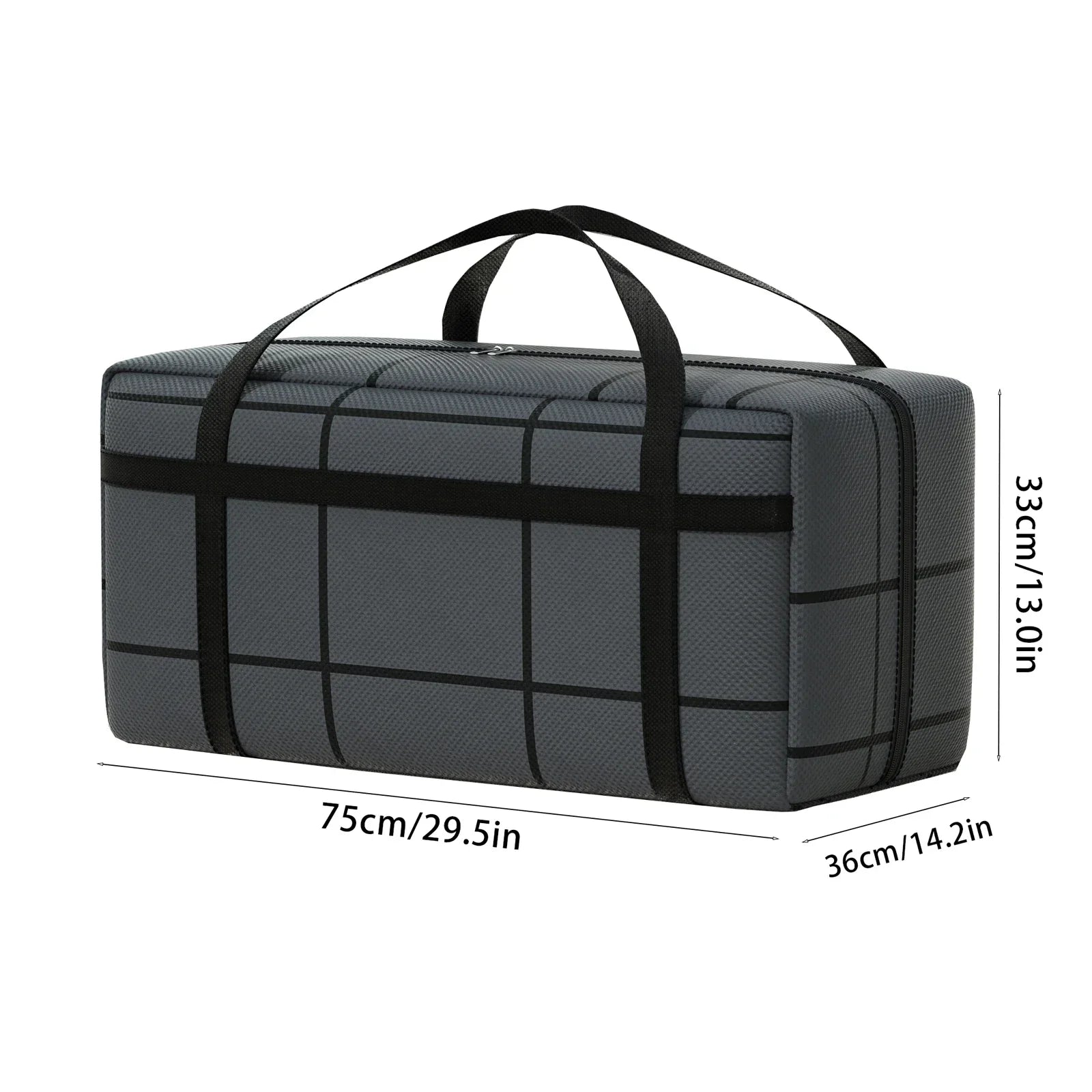 Portable Large Capacity Folding Clothing Storage Bag Hand-Held Duffel Bag Double Zipper Padded Bag Wardrobe Organizer Moving Bag Zpaxo 90L