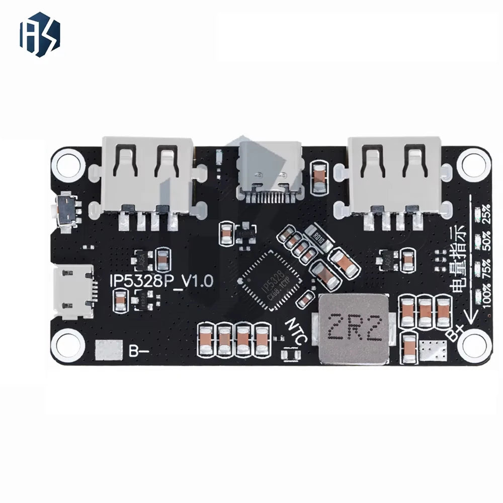 IP5328P Dual USB-C PD Fast Charging Module 3 7V 5V 9V 12V Boost Zpaxo