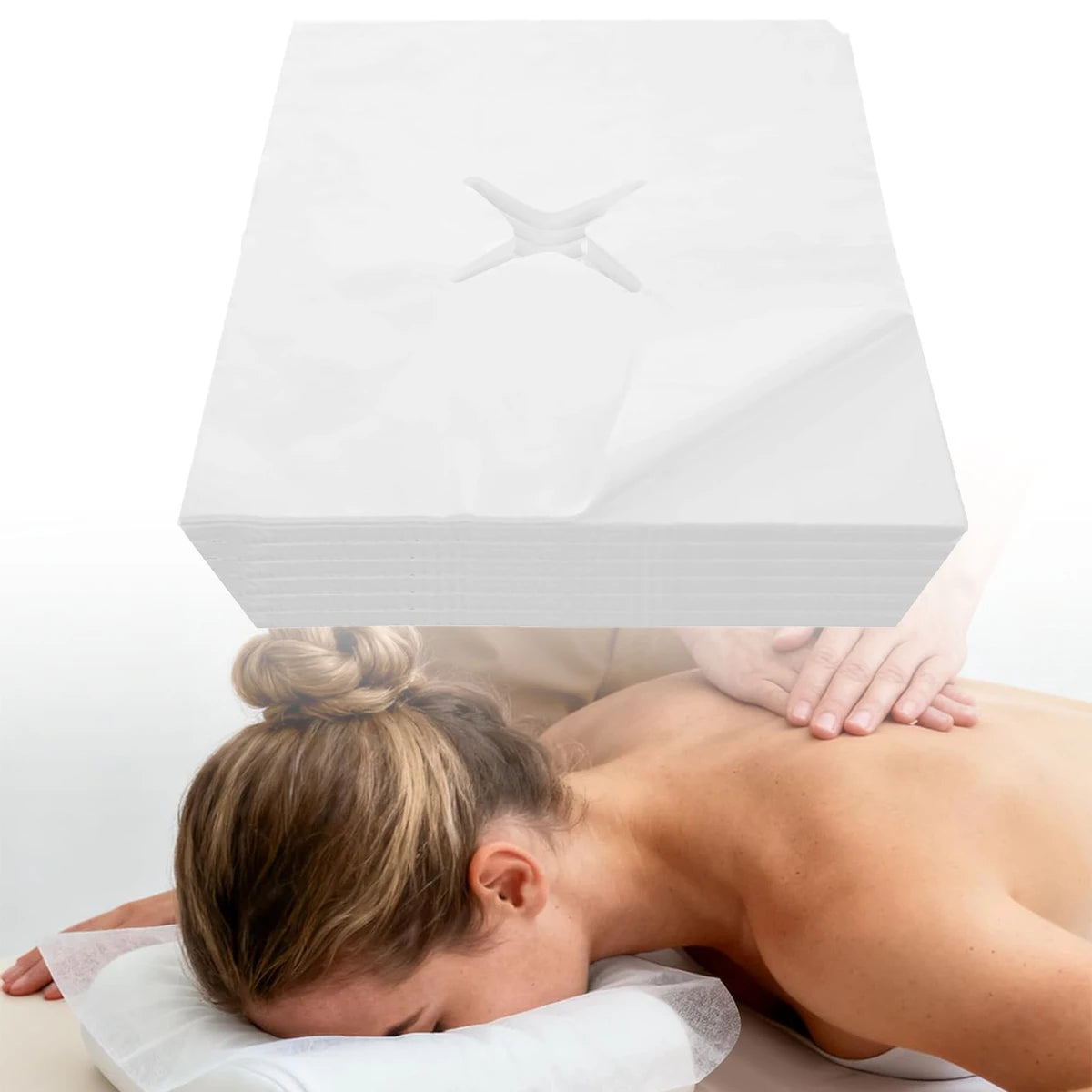 Disposable Face Cradle Covers – Soft Non-Woven Massage Bed Sheets