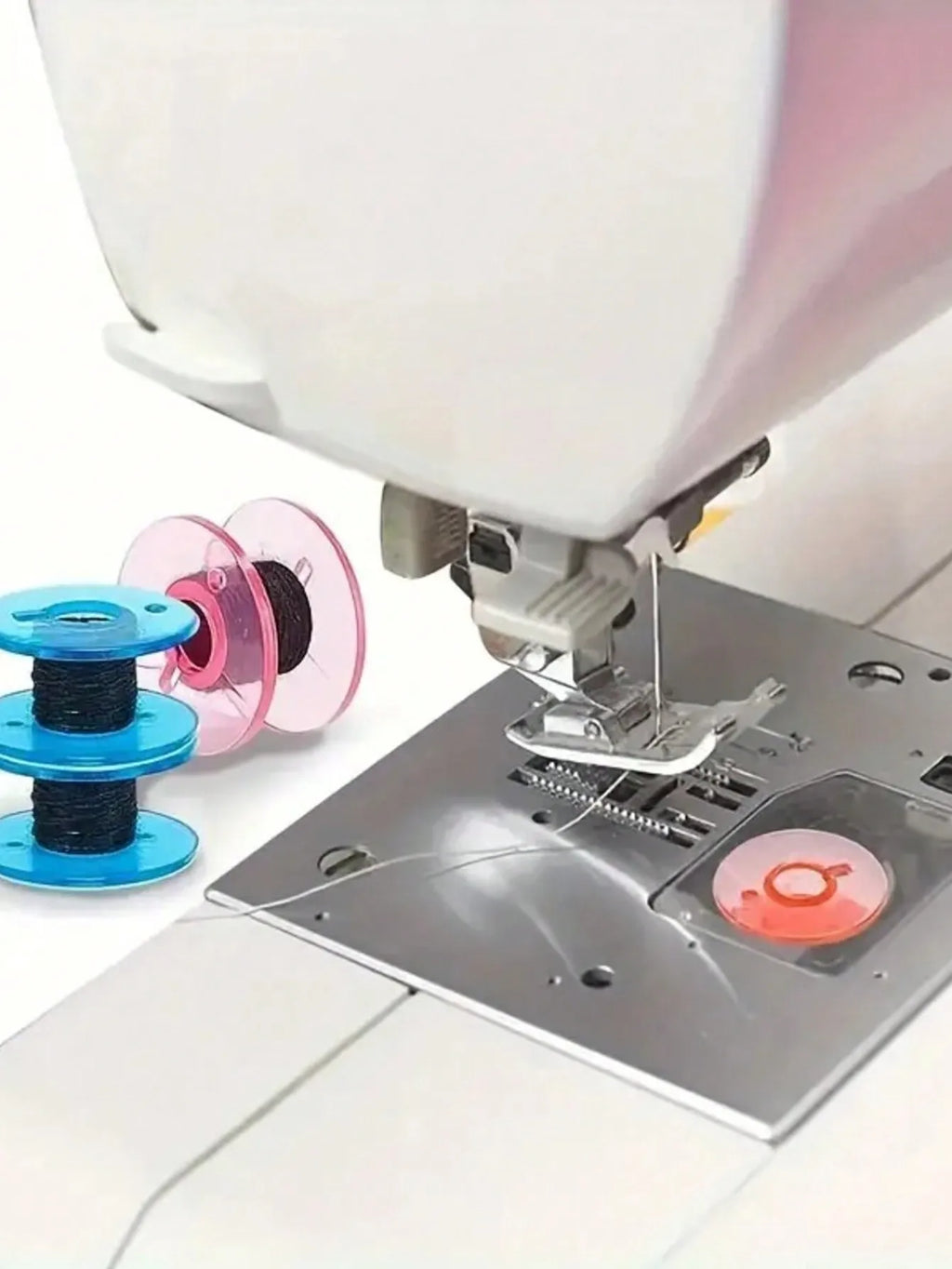 50 PCS/Lot Plastic Transparent Colorful Sewing Machine Spools Home Sewing Tool Empty Spool Bobbins Sewing Machines Accessories Zpaxo