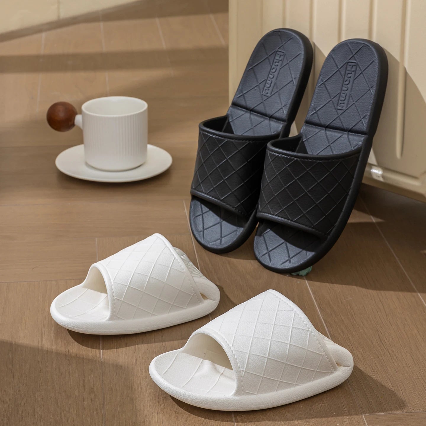 Ladies Portable Foldable Slides Lightweight Travel Slippers Non-slip