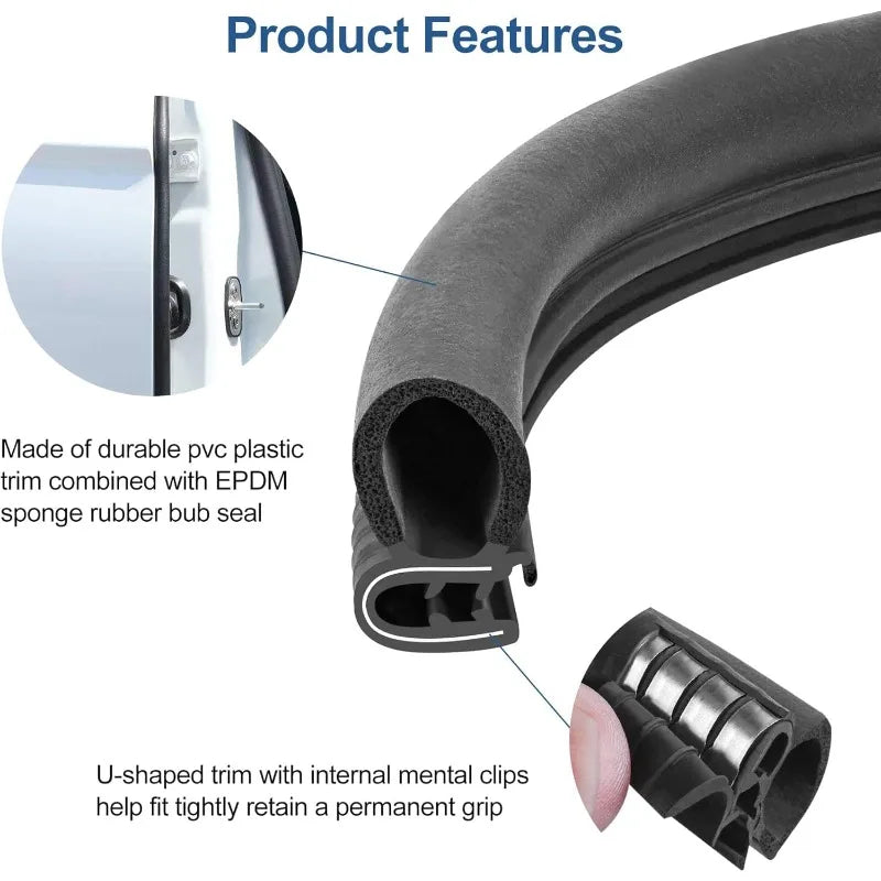 Peterbilt Door Rubber Weather Stripping Seal & Edge Guard Trim