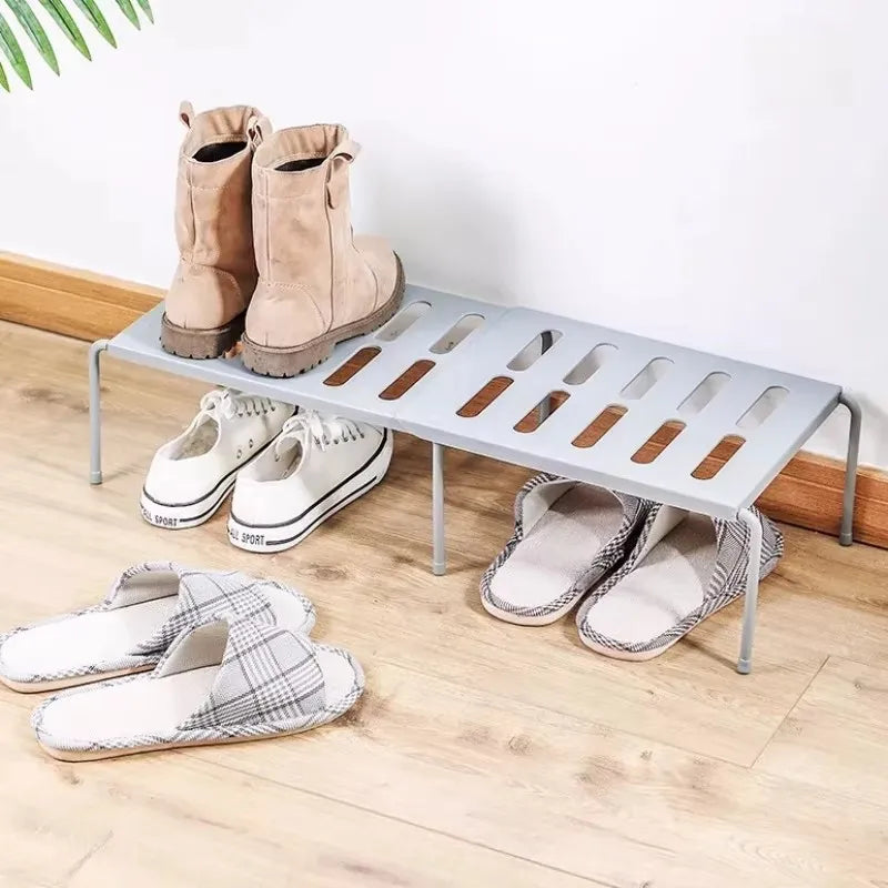ABS Shoe Rack Extensible Shoe Hanger Storage Space Saving Shelf Telescopic Storage Rack Household Kitchen Cabinet Organizer Zpaxo