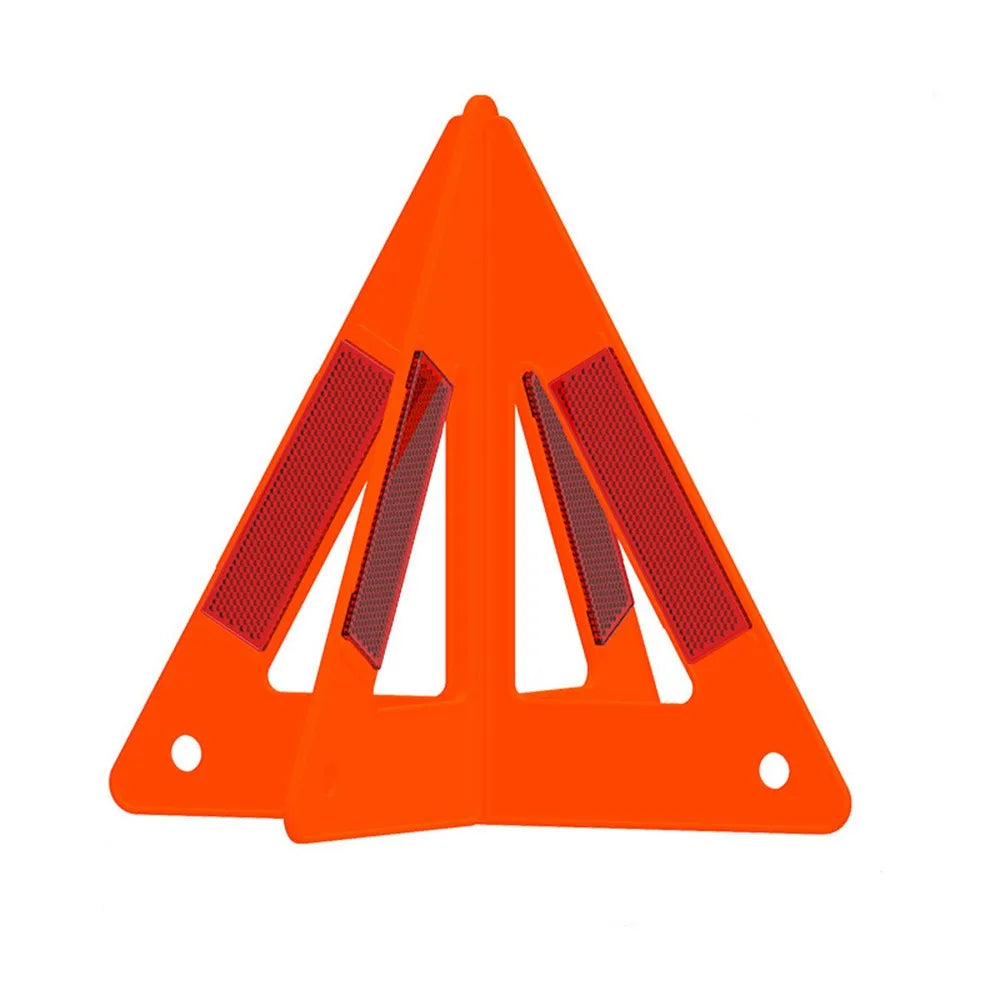 Reflective Car Emergency Warning Triangle Red Foldable Cars Stop Sign Zpaxo Orange