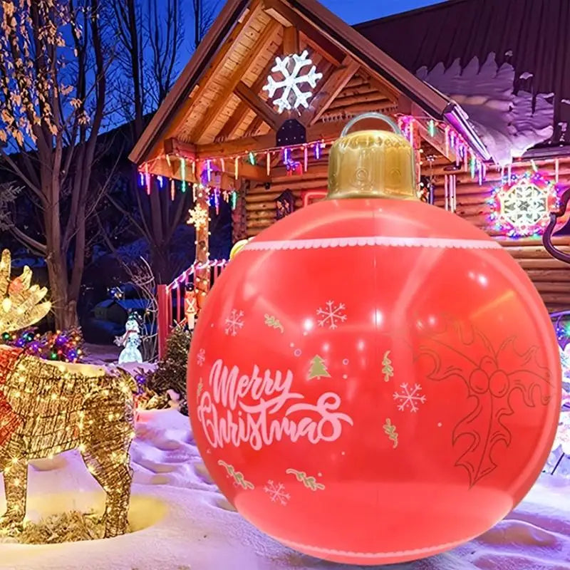 Quick Inflate PVC Christmas Ball Balloon Reusable Holiday Party