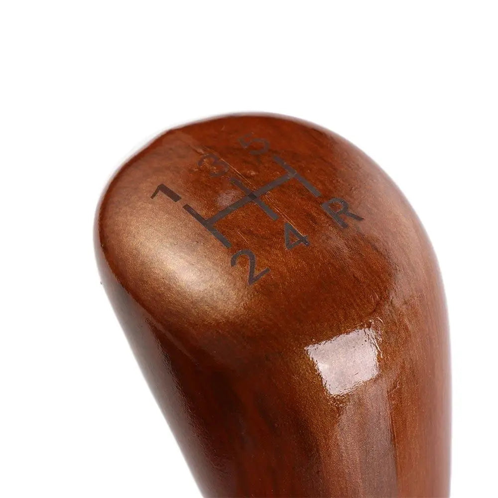 Imitation Peach Wood PU Leather Diameter Gearstick Lever Manual Gear Zpaxo