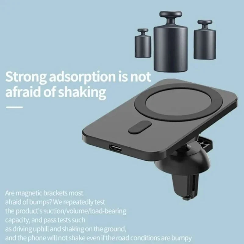15W Magnetic Wireless Car Charger Mount – iPhone & Xiaomi Wireless Car Charger Zpaxo