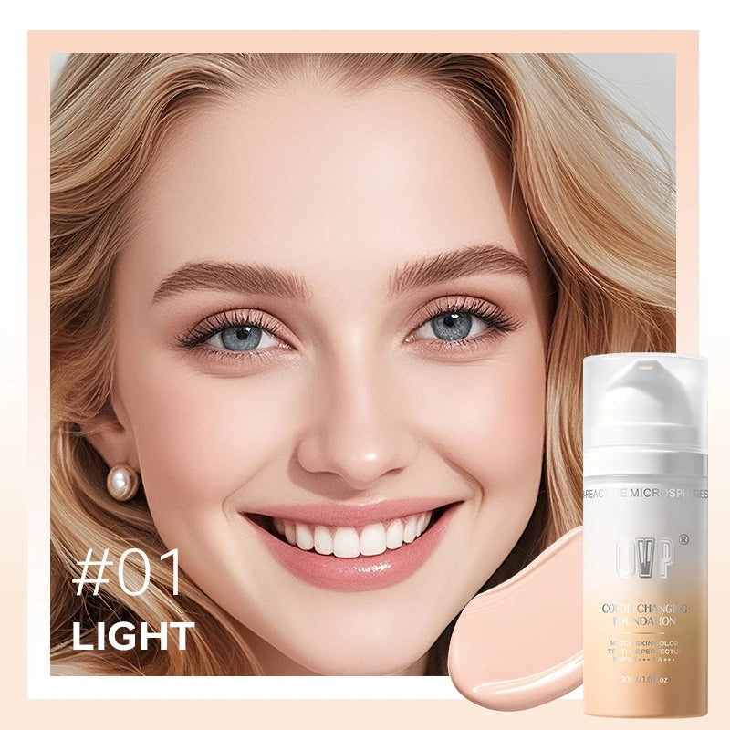 Color Changing Liquid Foundation – Hydrating Coverage 30ML Liquid Foundation Zpaxo 01Light