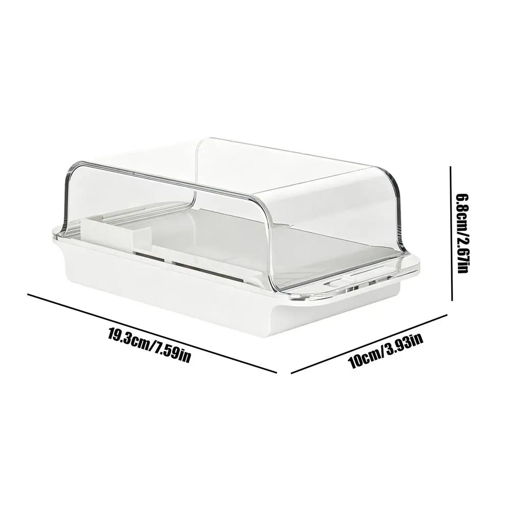 Butter Dish Lid Farmhouse Clear Airtight Keeper Container Elegant