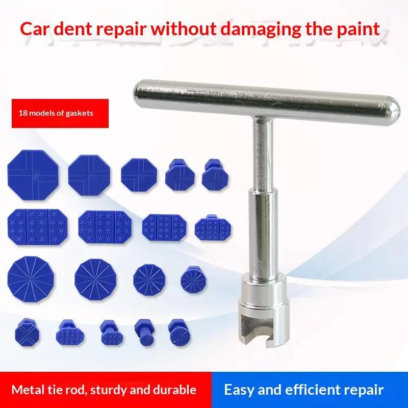 18-Pc Paintless Dent Repair Puller Kit – T-Bar & Tabs