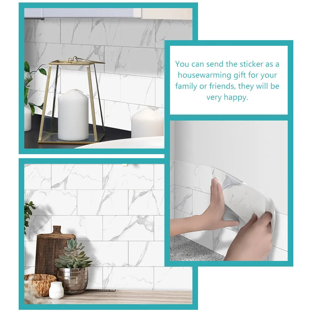 Waterproof Tile Stickers Thickened Self Adhesive Wall Panels Kitchen