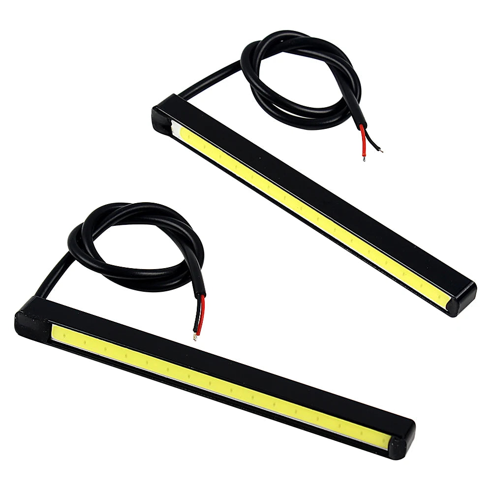 DC 12V COB Car DRL LED Daytime Running Lights Driving Fog Lamps