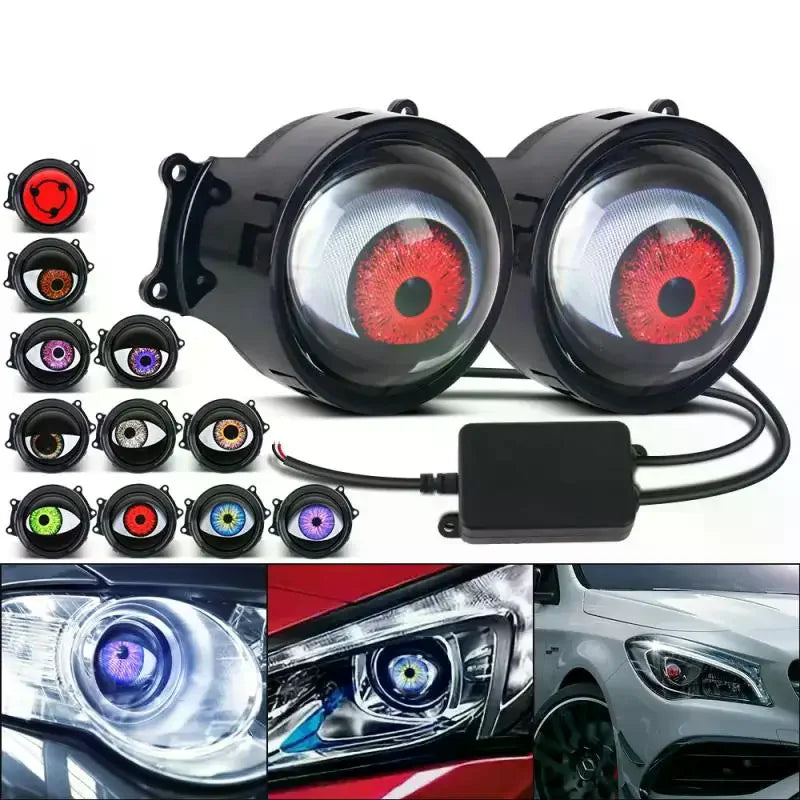 Devil Eye LED Headlight – 6 Mode Universal Car & Motorcycle