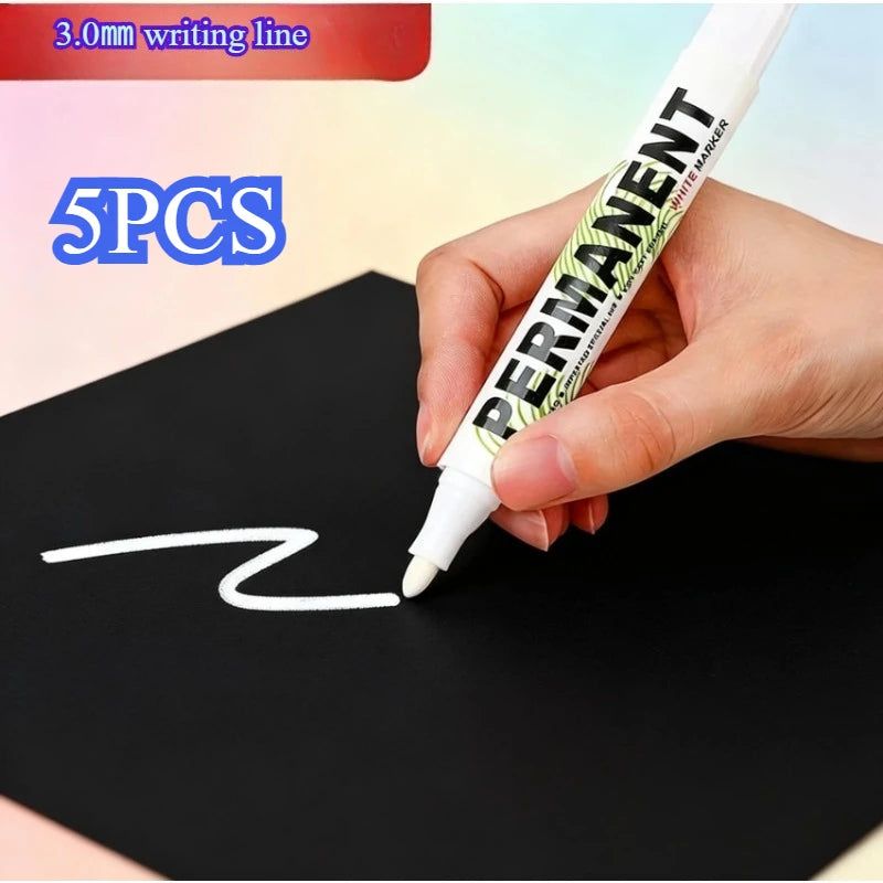 Metal White Marker Pen Alcohol Oily Waterproof Tire Graffiti Pens