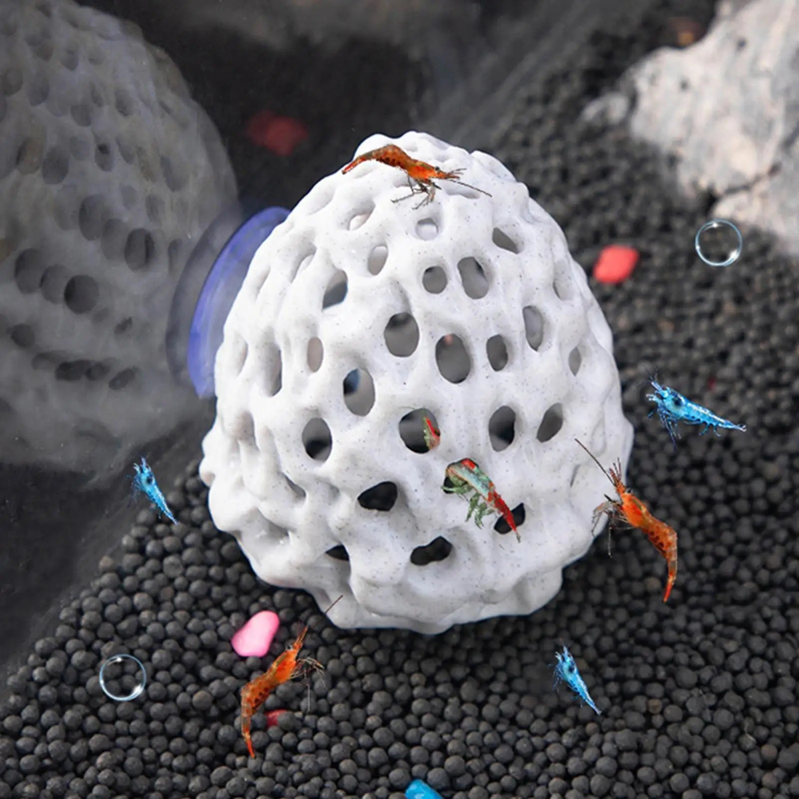 Aquarium Shrimp Cave Hide – Betta & Shrimp Shelter Décor Aquarium Cave Hide Zpaxo