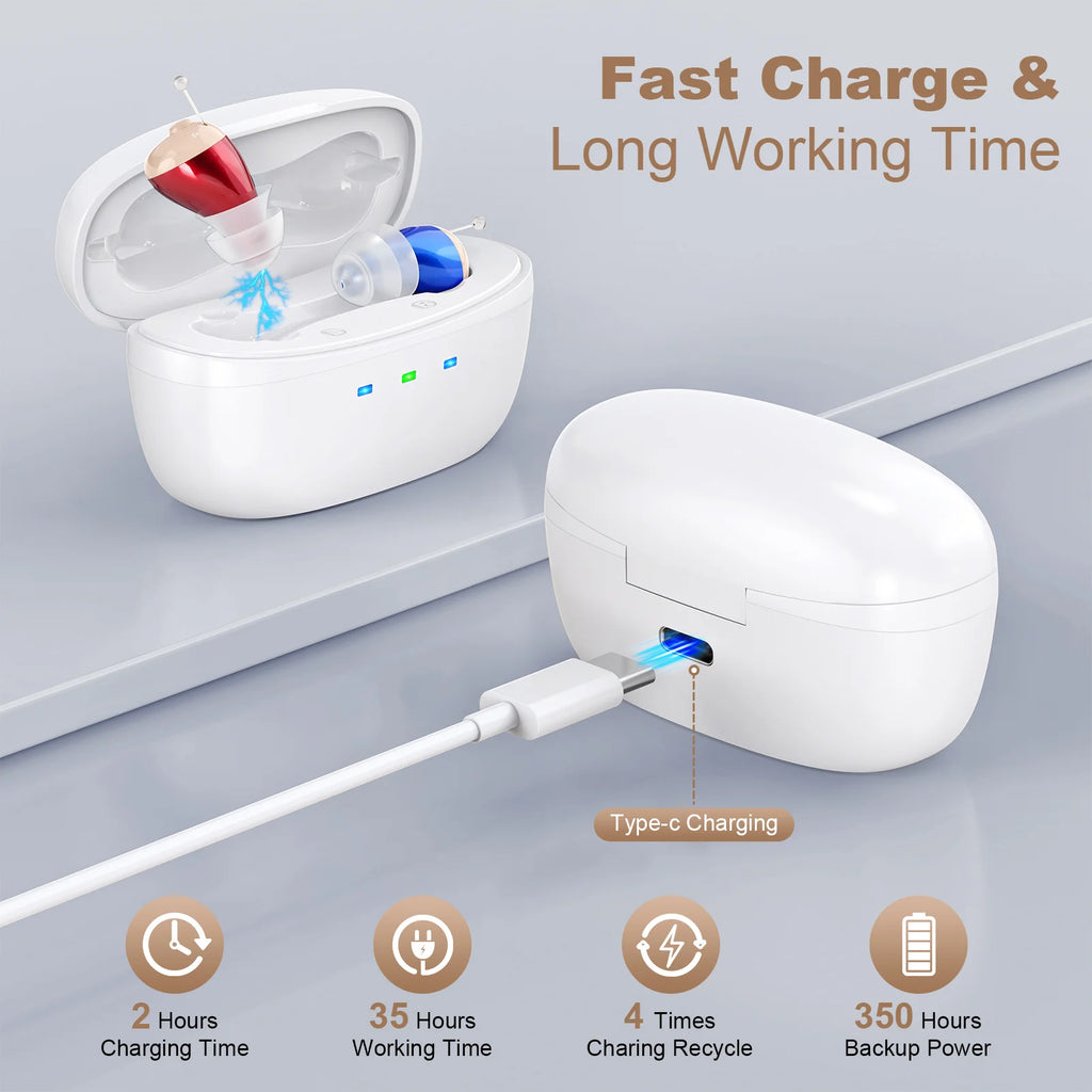 Hearing Amplifiers Earbud Digital In-ear Enhancer Sound Voice