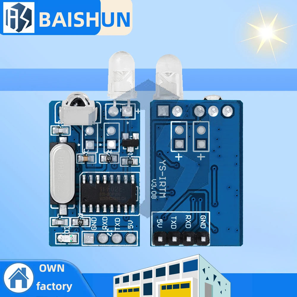 5V IR Infrared Remote Decoder Encoding Transmitter Receiver Wireless Module Quality in Stock for arduino Zpaxo 1pcs