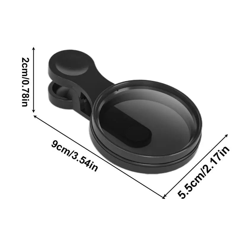 Portable Clip-on Circular Polarizer CPL Filter Universal Clip Phone