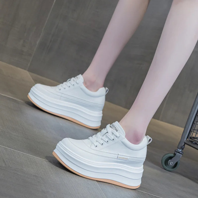 2026 Spring Autumn Womens Wedge Heel Muffin Thick Sole Hidden Casual Zpaxo