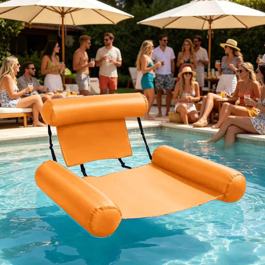 Pool Floating Chair Portable Heavy Duty Adjustable Thickened Lounge Zpaxo